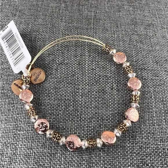 Alex and Ani  Copper Multicolored Bracelet Bangle Cuff stretched bracelet New - Picture 3 of 3